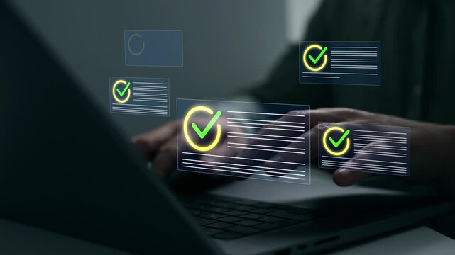 Digital checklist management for business certification and quality assurance. Quality certification service and standardization.Quality assurance document management technology standards and ISO.	
