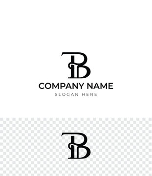 TB Monogram Logo Template, Custom Letter TB Brand Identity Vector