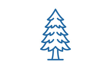Fototapeta premium Pine Tree Outline Icon