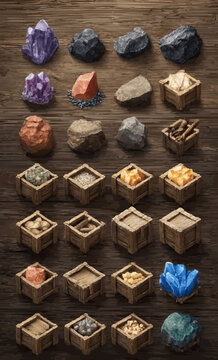 (RPG/Survival Style): Essential Crafting Materials & Resources Node 🪵💎