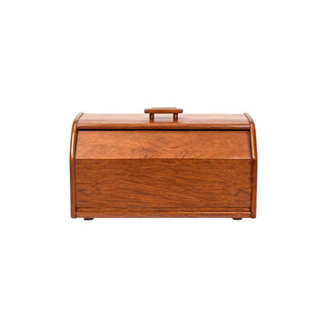 Wooden bread box, asset stock