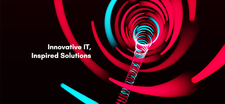 A vortex tunnel of big data. Concept of moving to the next level and achieving a new goal. A flow of ascending energy. Abstract technological background. A flow of particles in a funnel. Vector.