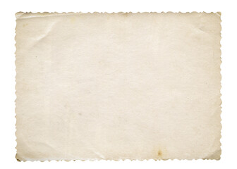 Fototapeta na wymiar Old postcard texture with with figured edges. Retro vignette photo frame texture isolated.
