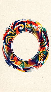 Abstract background of geometric shapes and lines with space for text.