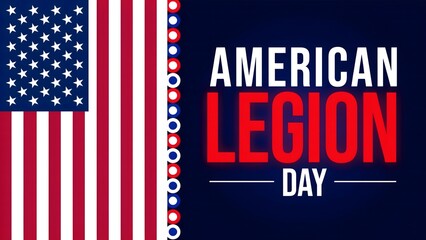 Fototapeta premium Celebrate American Legion Day by honoring veterans, military service, patriotism, community support, sacrifice, and unwavering dedication to America together.