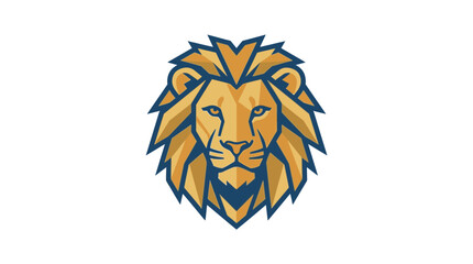 Lion head with colorful mane illustrated. © satu