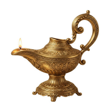 Gold decorative turkey figurine with ornate swirls and feathers