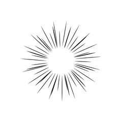 Fototapeta premium sunburst comic cartoon radial rays speedline for comic, manga design 