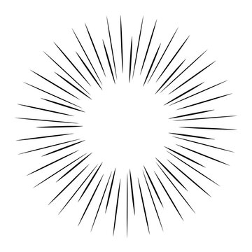 sunburst comic cartoon radial rays speedline for comic, manga design 
