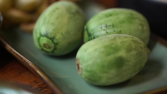 Melon dessert cake beverage side dish pickles k food chef cuisine 멜론 디저트 케익 음료 반찬 장아찌 한식 셰프 요리 음식 한국 디저트 미니멜론 식재료