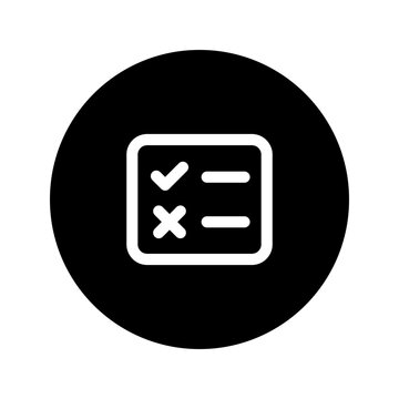 Exam Sheet line circular icon