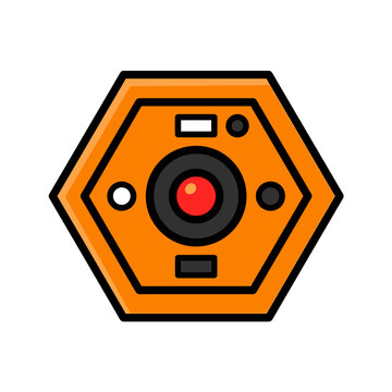 Hexagon Laser Projector Vector Illustration EPS Geometric Technology Design