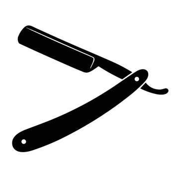 icon straight razor vector illustration