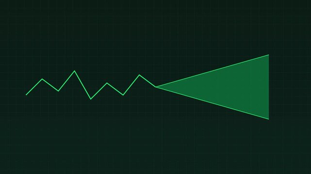 Digital radar scan interface with pulsing waveform graph and grid animation 4k background