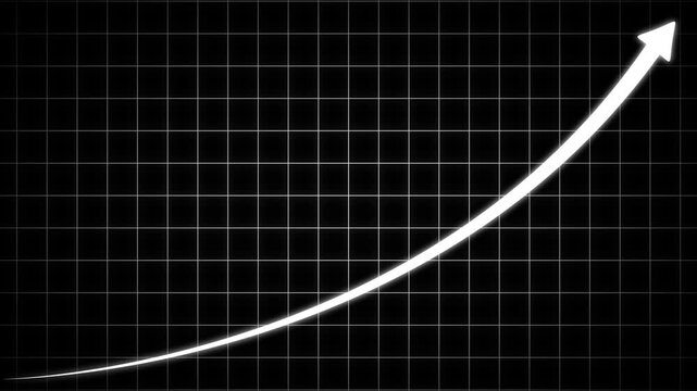 Abstract arrow business graph icon animation background. arrow growth chart of economy icon animated down to up arrow animation direction animation