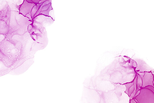 Abstract Purple Fluid Marble Frame PNG Transparent Background
