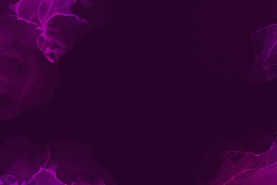 Abstract Purple Fluid Marble Frame Background