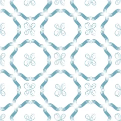 Stylish calligraphic wavy line ornamental seamless pattern. Abstract vintage flourish vignette seamless texture for fabric design, wallpapers, textile. © Terriana