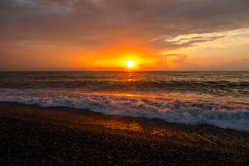 Fototapeta premium Amazing sunset over the Black Sea