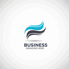 Fototapeta premium Modern Abstract Wave Logo For Business Branding And Identity