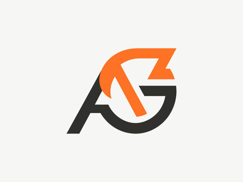 Modern AG Letter Logo Design For Branding And Identity