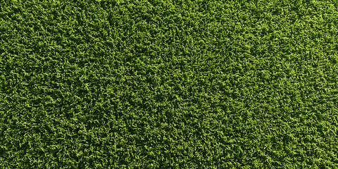 Obraz premium A close-up aerial view of vibrant green artificial turf, offering a rich textured background.