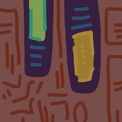 Abstract image for printing. Picture for modern interiors. The picture is painted by hand on a tablet. © neurostructure