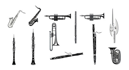 Various musical instruments on display in a studio setting for a recording session © Mewtwo