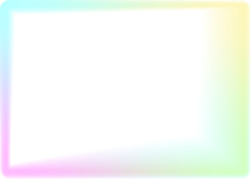 Rainbow gradient rectangular frame transparent with rectangle gradient colorful transparent