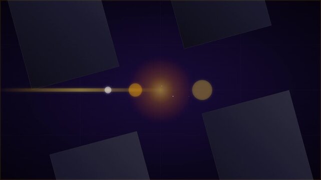 zooming camera shutter icon with vibrant amber lens flare