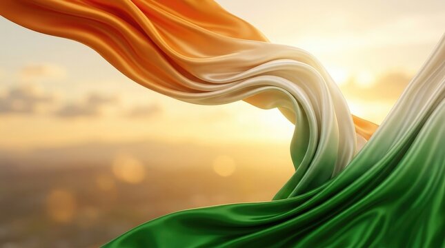 India independence day background vibrant tricolor flag waving patriotic celebration