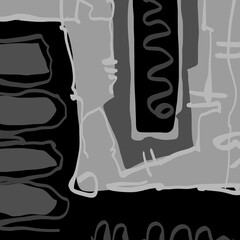 Abstract image for printing. Picture for modern interiors. The picture is painted by hand on a tablet. © neurostructure