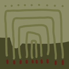 Abstract image for printing. Picture for modern interiors. The picture is painted by hand on a tablet. © neurostructure
