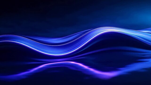 Abstract glowing wave pattern
