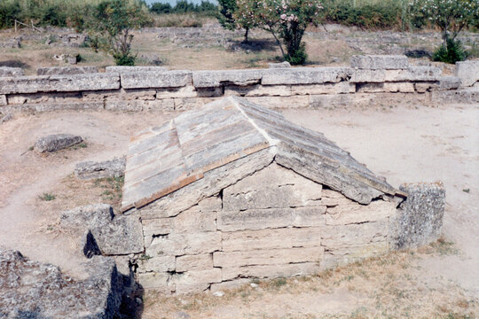 Paestum archeological site in Paestum
