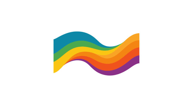 The Image Is A Graphic Design Of A Rainbow Flag The Flag Is Made Up Of