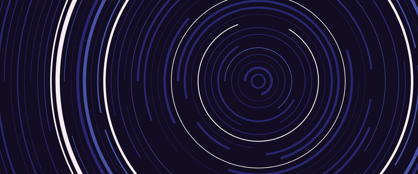 Concentric circles pattern in dark blue and white a modern abstract vector design element element geometric lines shapes