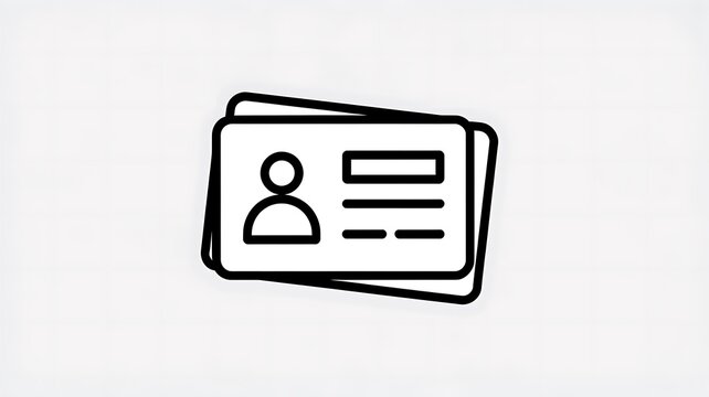 ID card, identification card, personal ID, card icon, minimalist design