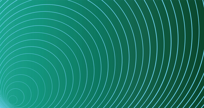 Concentric circle wave pattern with a gradient teal and turquoise color scheme concentric circles lines curves spiral geometric abstract