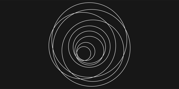 circular spiral sound wave concept logo vector design