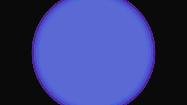 Abstract blue circle expanding animation on 4k black background, minimalist motion