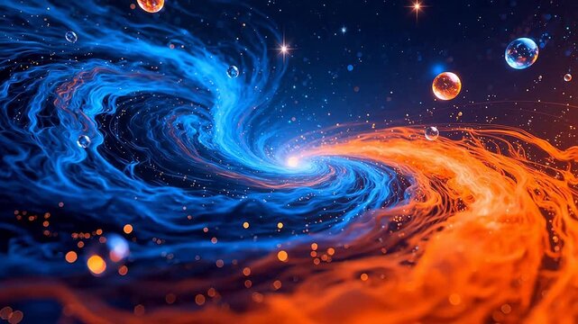Cosmic galaxy with stars and nebula