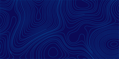 Blue topographic map abstract background with wavy contour lines. Geographic maps, elevation terrain, or liquid ripples, flowing, wavy patterns © Creative Arts
