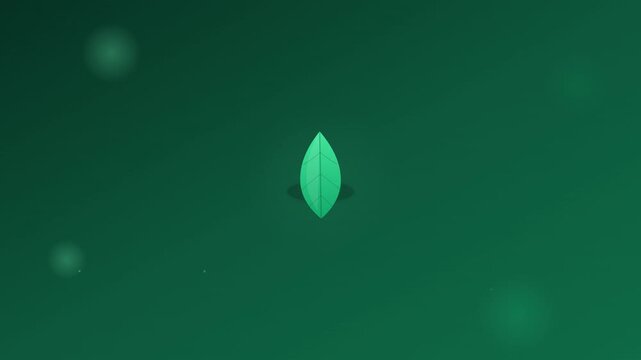 Gently Swaying Leaf Nature Icon In Organic Greens
