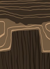 Abstract image for printing. Picture for modern interiors. The picture is painted by hand on a tablet. © neurostructure