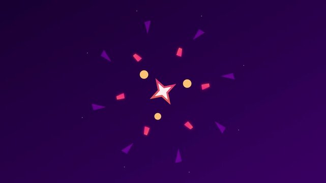 geometric kaleidoscope vibrant mandala motion background