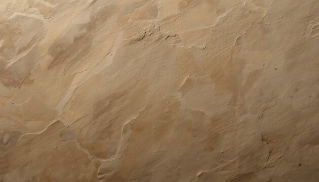 Natural beige sandstone texture background, organic stone surface with earthy mineral patterns, rustic tan rock wall material for architectural design