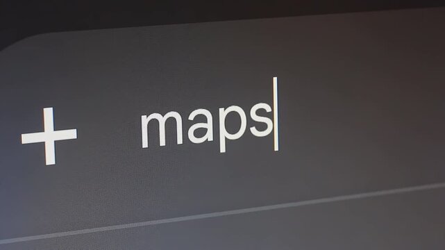 Typing The Word Maps In An Internet Search Bar