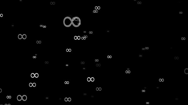 Animated White Infinity Symbol Pattern Endless Loop Concept Background 4K Seamless Loop