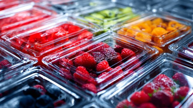 Fresh Mixed Berries in Clear Food Containers